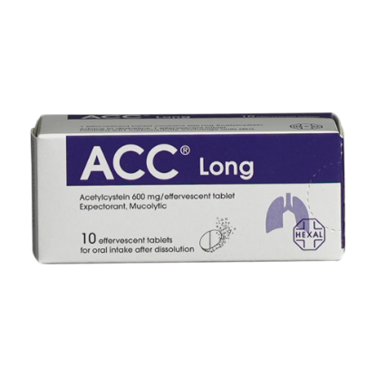 ACC EFFERVESCENT LONG TAB 600MG 10 S