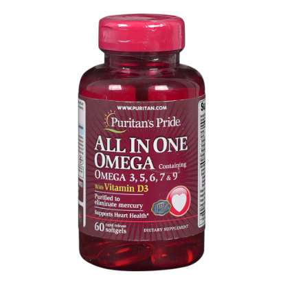 أوميغا (الكل في واحد) مع فيتامين د (P.P) 120كبسولة